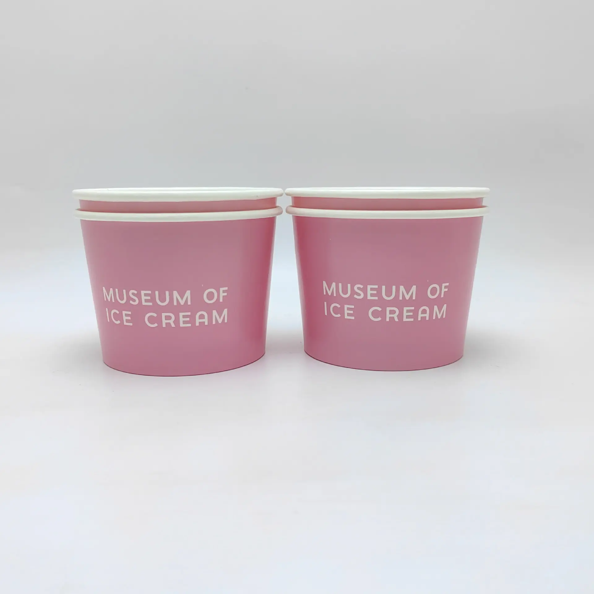 Pink Printing Thick Paper Bowls Cup with Customized Printing and Logo