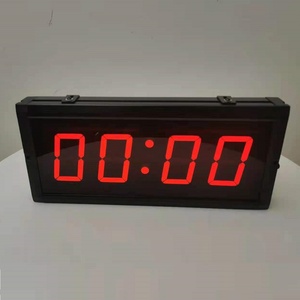 <strong>4</strong> Inch <strong>4</strong> Digits <strong>LED</strong> Wall Clock with Interval Countdown <strong>Timer</strong> with Stopwatch - Product Image 2
