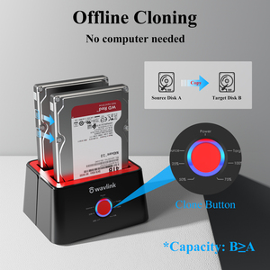 Wavlink 3.0 USB st334ua để Sata I/II/III 2.5 3.5 inch đĩa cứng duplicator bản sao kép bay ổ cứng DOCKING STATION - Product Image 4