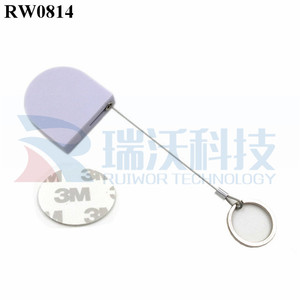 RUIWOR RW0814 <strong>D</strong>-shaped Micro Cable Retraction <strong>Mechanism</strong> Plus Demountable Key Ring for Retail Positioning Display - Product Image 3