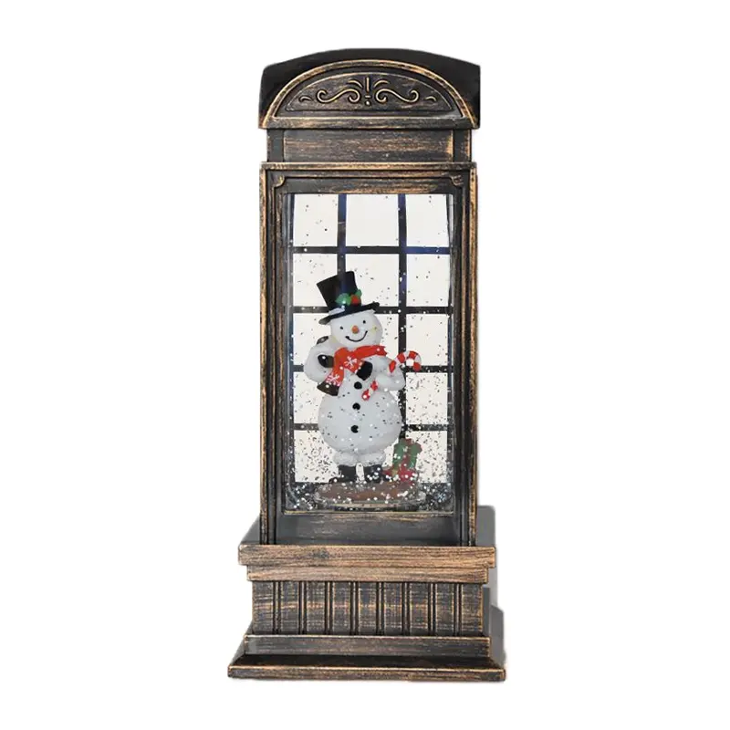 Hot selling Christmas Classical Vintage Cute Snowman Wearing Black Hat Winter in Telephone for Home or party decoration