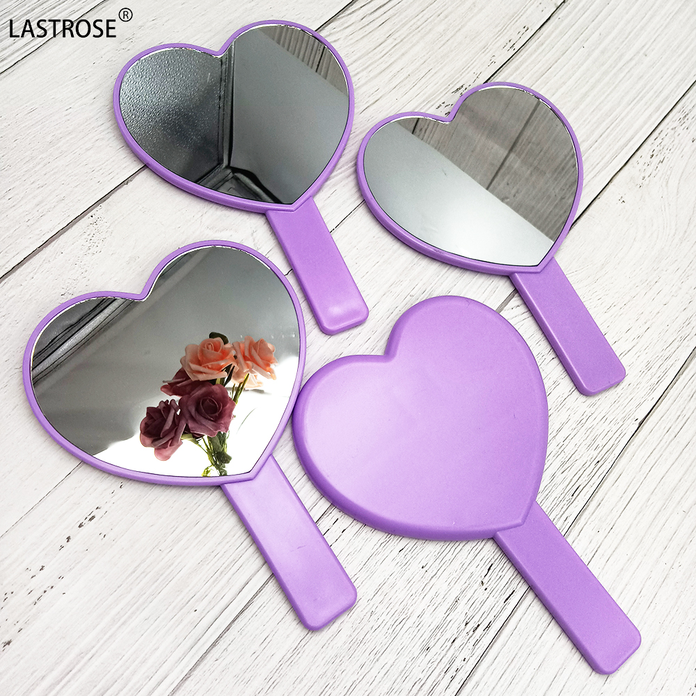 heart makeup mirror purple