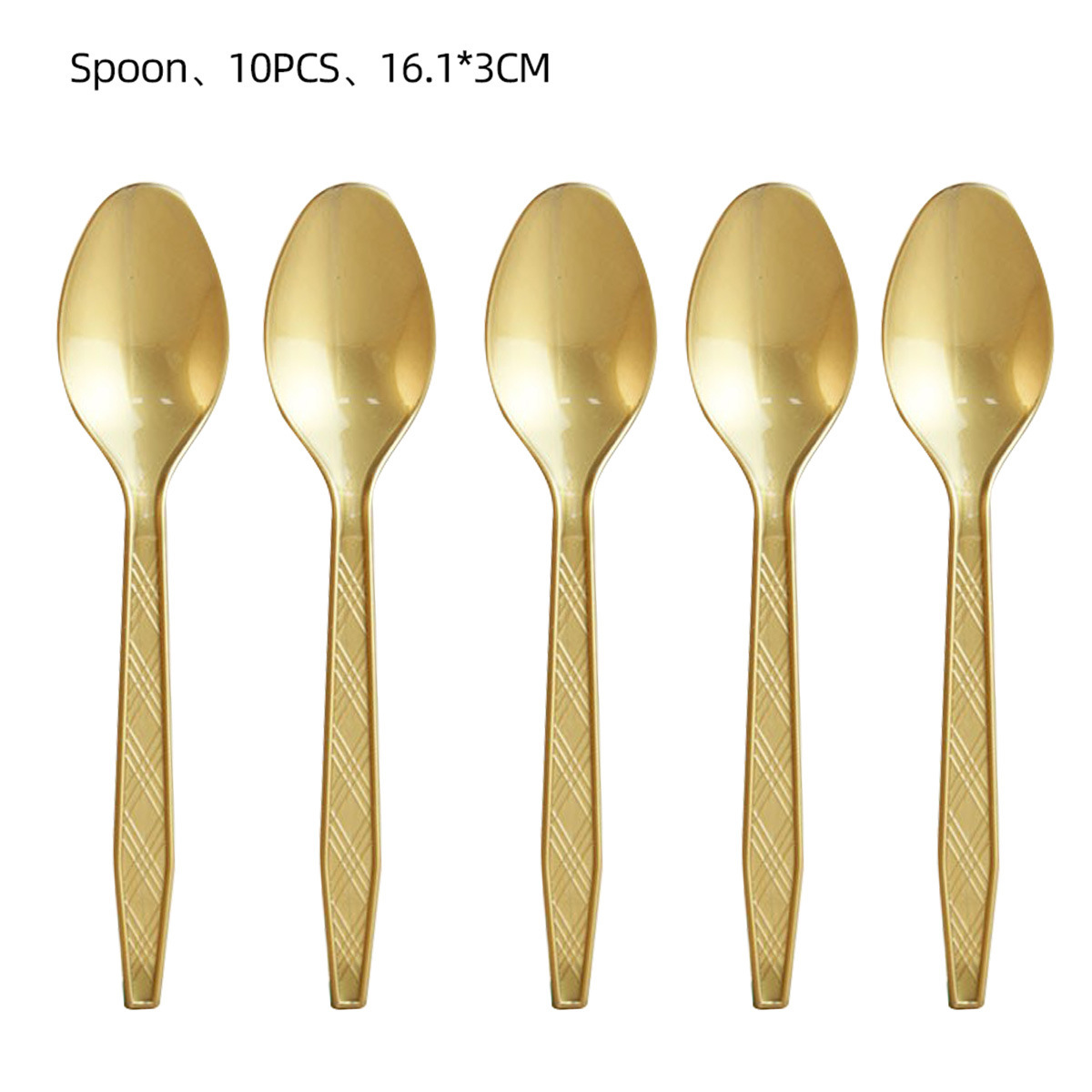 Black gold spoon * 10pcs