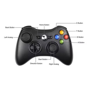 Xboxs360ゲームパッドゲームコントローラー用ワイヤレスハンドルコントロールジョイスティックマネットリモートゲームジョイパッドマンド - Product Image 5