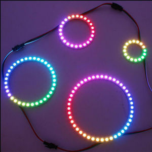 Lndividul AddressabIe WS2812B PixeI Ring 8/16/24/35/45Leds 5050 RGB <strong>Led</strong> Ring WS2812 IC BuiIt-in <strong>Led</strong> ModuIe PixeI Strip Lights - Product Image 4