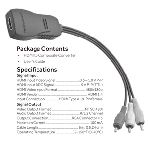 Convierte vídeo HDMI Aidio digital a analógico y vídeo HDMI a convertidor de adaptador RCA AV compuesto - Product Image 5