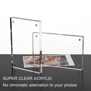 <strong>Custom</strong> 4*6 5*7 6*8 8*10 Inch Double Sided Rectangular Clear <strong>Display</strong> Acrylic Magnetic Picture <strong>Frames</strong> Magnet Block Photo <strong>Frame</strong> - Product Image 2