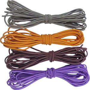 Cuerda elástica redonda trenzada de poliéster de colores personalizados, venta directa de fábrica para uso en bolsas, cuerda elástica - Product Image 2