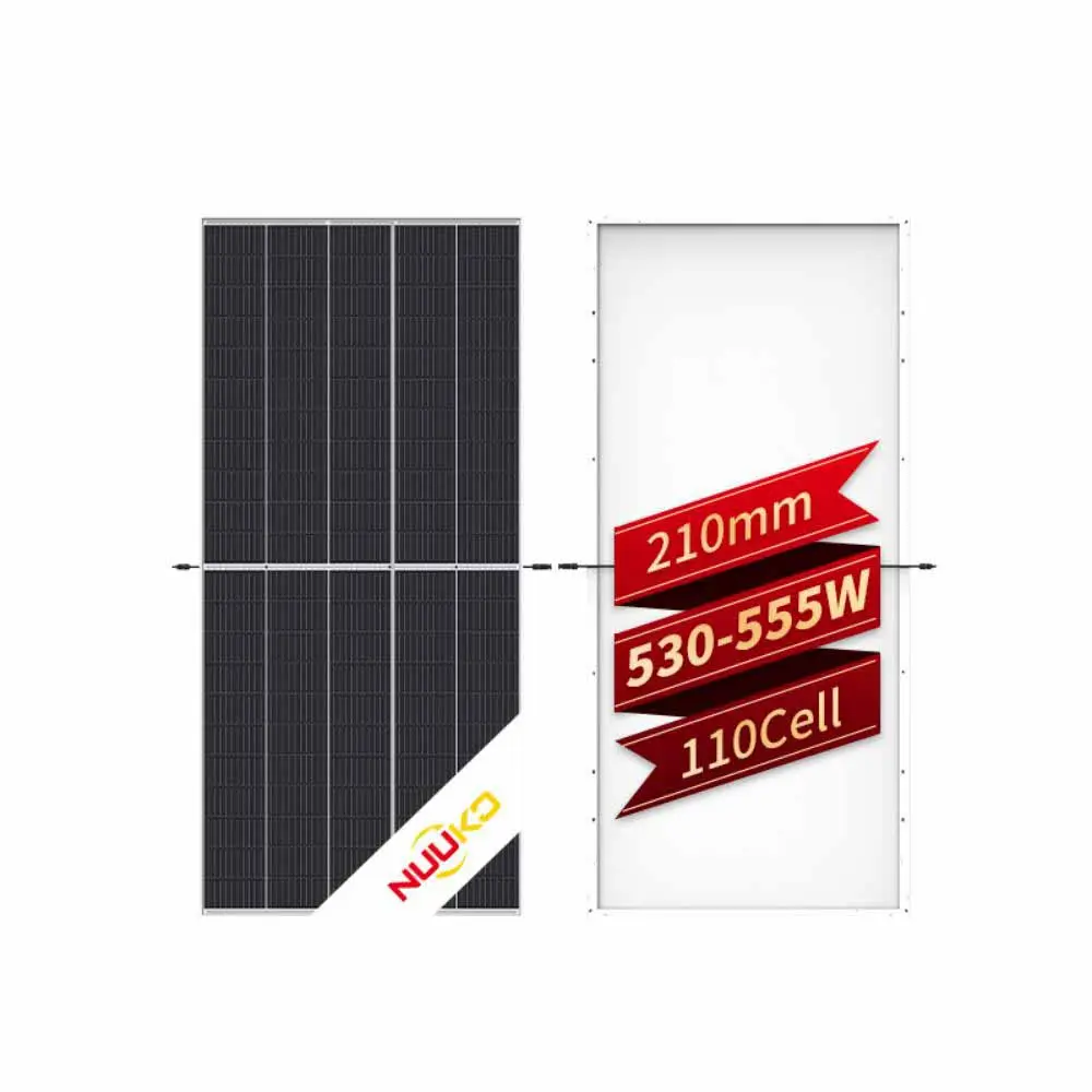 مولد طاقة شمسية نصف خلية 210 ملم ألواح طاقة شمسية من NUUKO 535 وات 540 وات 545 وات بلوري أحادي للاستخدام المنزلي كاملة