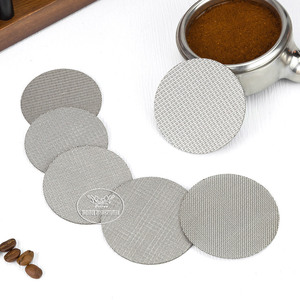 Espresso Puck ekran 100/150μm hassas S/S #316 kullanımlık kahve makinesi İletişim duş örgü filtre için 51/53/58 Portafilter - Product Image 1