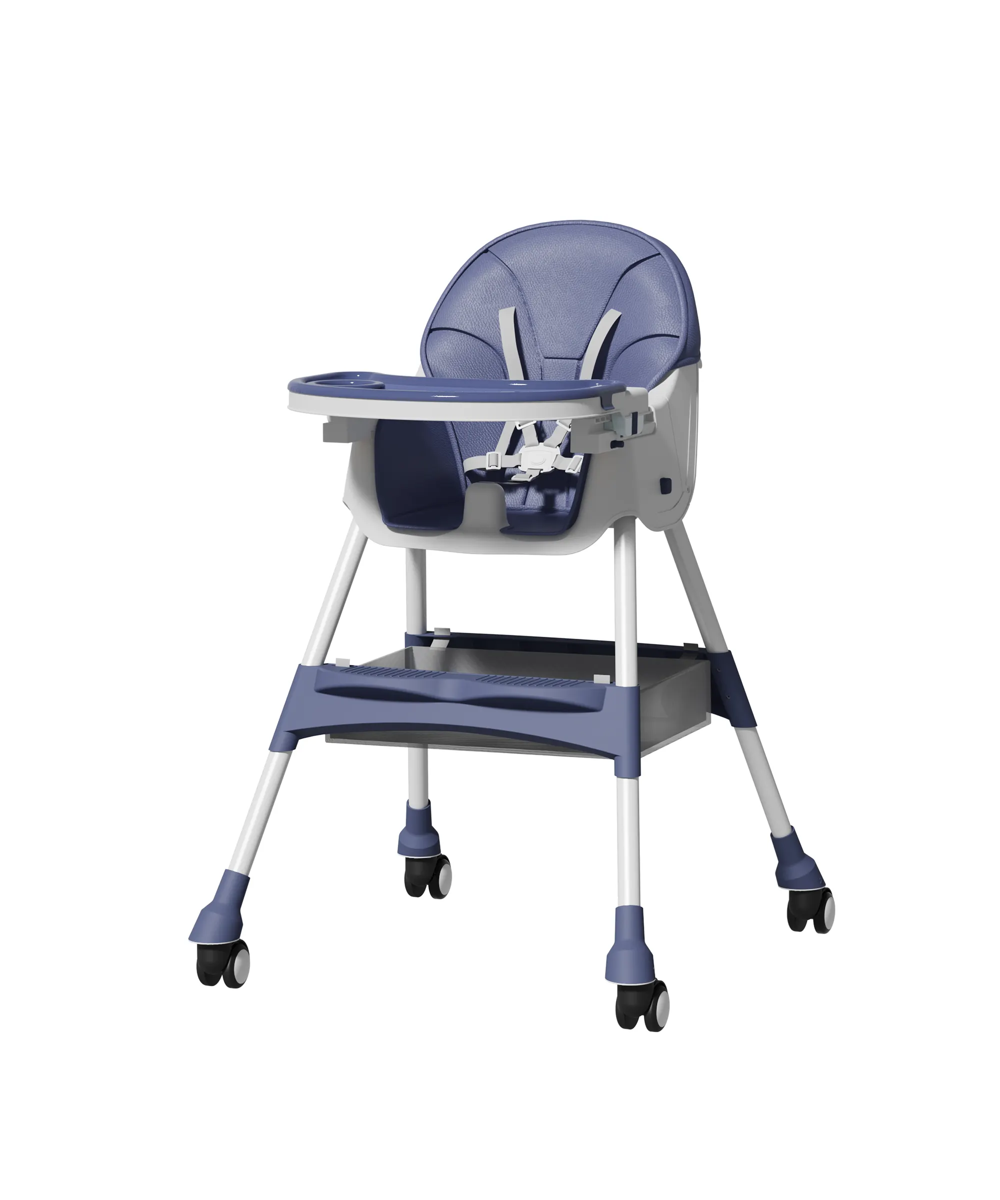 2024 bébé haute chaise d'alimentation Portable enfants Table pliable chaise de salle à manger hauteur réglable multifonctionnel chaise de nourriture avec coussin