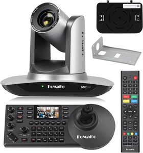 Комплект фотоаппаратов FoMaKo NDI PTZ 20X оптический зум BN401 HDMI PTZ камера и контроллер клавиатуры PTZ комплект - Product Image 1