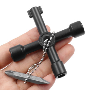 อเนกประสงค์สากลเปิดที่สำคัญช่างไฟฟ้าเครื่องมือ4 Way Cross Key กับ Bits - Product Image 3