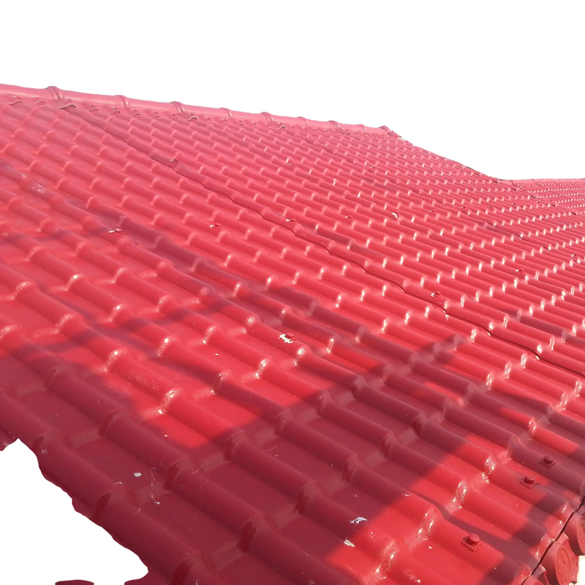 경쟁력있는 가격 쉬운 설치 경량 ASA 지붕 시트 흰색 전통 디자인 유약 타일 스페인 지붕 타일