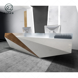 低价现代白色办公酒店诊所信息柜台表 - Product Image 2