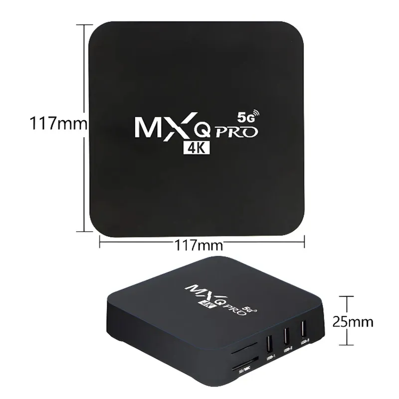 Reproductor Multimedia Set Top Box Smart TV BOX MXQ Pro Android WiFi 5G 3D Youtube Media Player 4K Smart Tv Box