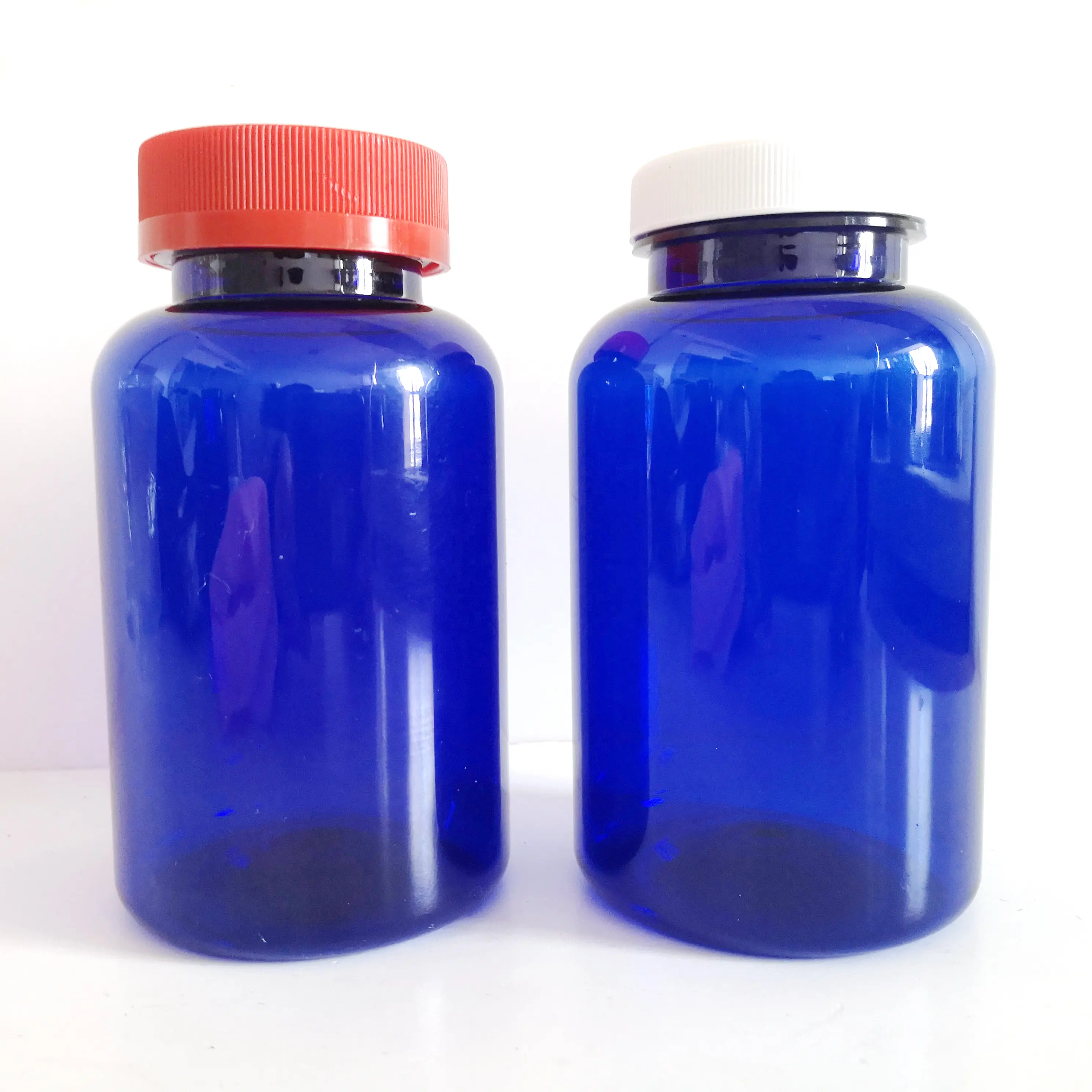 250cc azul PET garrafa de plástico vazia 250 ml frasco de comprimidos de Plástico garrafas de cápsula com white Cap CRC