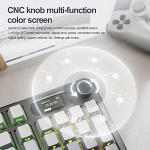 Attacco Shark X98pro Full-Key Hot Swappable guarnizione RGB programmazione personalizzata tre modalità Gamer Gaming tastiera meccanica - Product Image 5