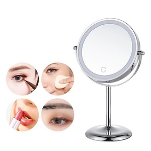 现代风格360度旋转双面化妆镜触摸屏浴室发光二极管化妆镜 - Product Image 3
