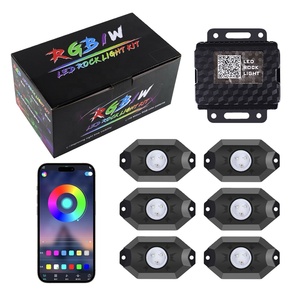 RGB <strong>LED</strong> Rock Lights <strong>Kit</strong> <strong>6</strong> Pods Underglow Multicolor App Control for Truck ATV UTV RZR SUV - Product Image 1
