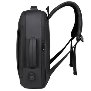 Remoid15.6インチ拡張可能ラップトップバックパック防水PUレザーマルチポケットデイパック低<span class=keywords><strong>moq</strong></span>カスタマーロゴスクールバッグUSB付き