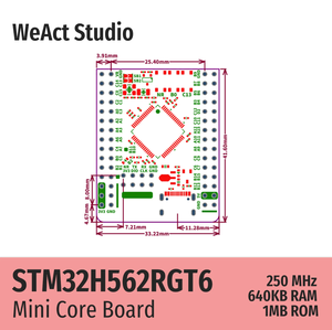 STM32H562RGT6 Core / Demo Board STM32H562Development Board WeAct Studio - Product Image 3