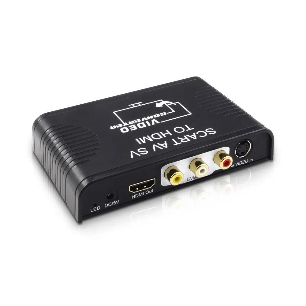 Scart CVBS/AV S-Video zu HDMI Konverter