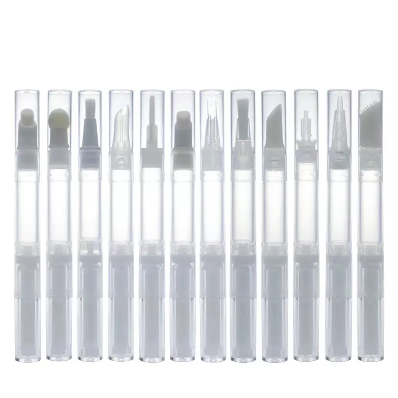 空のツイストペン化粧品容器1ml 2ml 3ml 4ml 5ml 6mlキューティクルオイルリップグロス栄養ネイルオイルペン (ブラシディスペンサー付き)