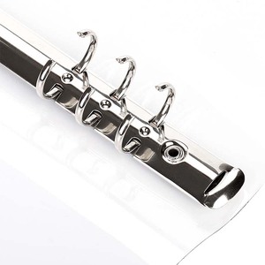 Rilegatrice per Notebook morbida a 6 anelli ricaricabile con rilegatura trasparente a foglia larga copre un raccoglitore in PVC trasparente con chiusura a bottone