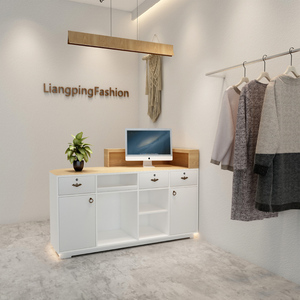 现代收银机小店商业服装宠物店酒吧接待柜台零售收银台 - Product Image 5