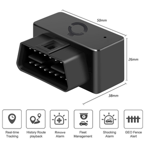 Dispositivo de seguimiento GPS para vehículos con interfaz OBD de fácil instalación con sistema de seguimiento GPS basado en Web Plataforma gratuita Aplicación Android IOS