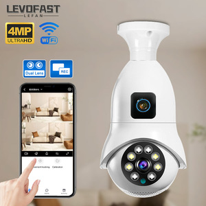 LEVOFAST V380 4MP 2MP Lente dual Cctv E27 bombilla 360 grados Cámara de vigilancia Bombilla Cámaras de seguridad con sensores de movimiento - Product Image 4