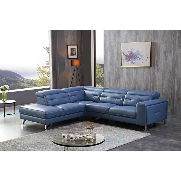 Прямая продажа с завода, современный удобный тканевый кожаный угловой диван для гостиной, 6 мест, новейший дизайн, кресло с откидывающейся спинкой