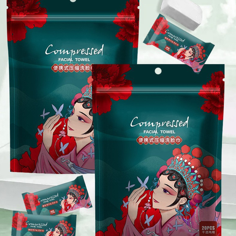 Serviettes compressées de style chinois 24*3020 pièces