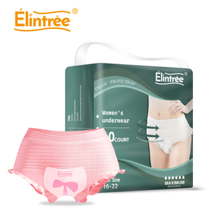 Elintree hoặc logo của riêng bạn thoáng khí siêu mỏng seluar bersalin Pad đồ lót dùng một lần siêu thấm kinh nguyệt quần - Product Image 1