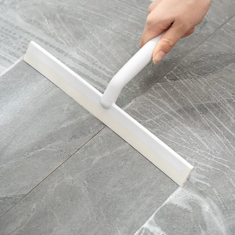 Rubber Shower Door Squeegee Scrubber White Bathroom Window Squeegee Cleaner Tool