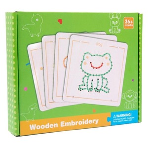 Juego de bordado de hilo, tablero de enhebrado de formas siempre cambiantes para niños educativos de la primera infancia. - Product Image 5