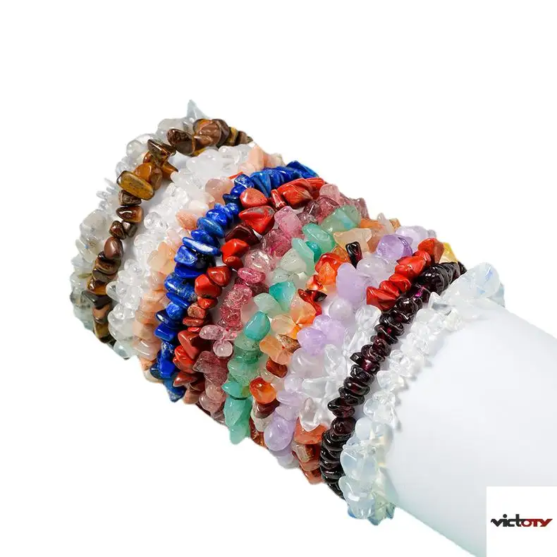 2312 vente cristal naturel agate irrégulière pierre bracelet dames bricolage une variété de matériaux poudre