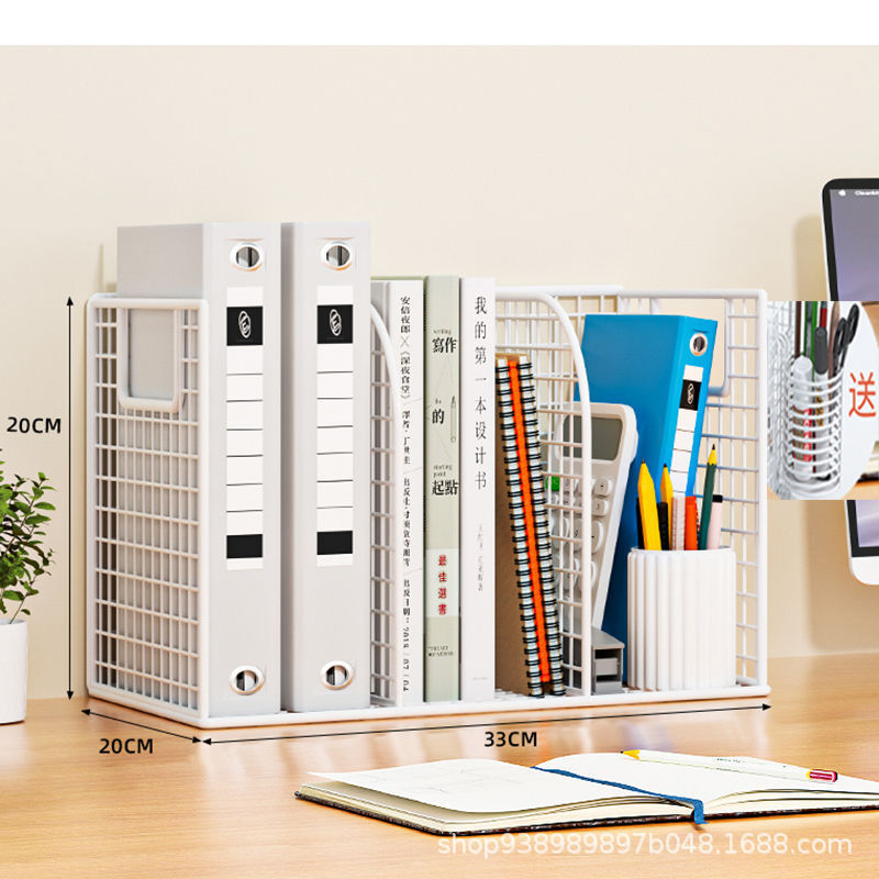 White bookshelf with wheels