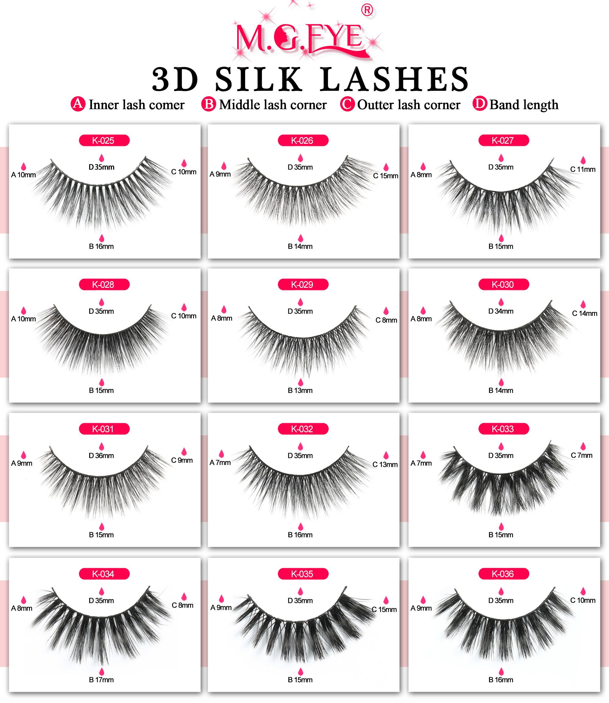Soie cils K25-36