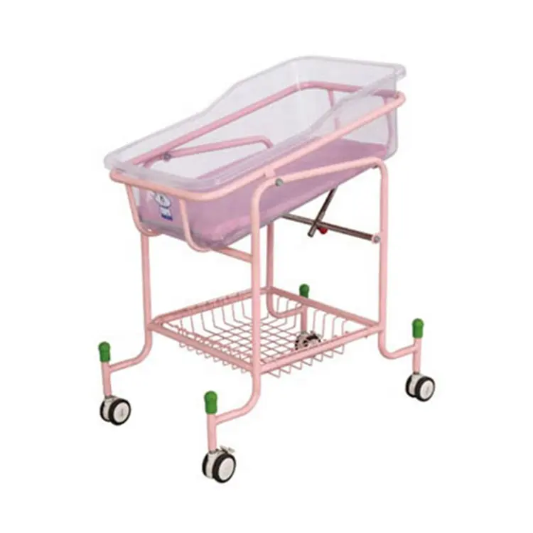 BR-BB06 Hospital Furniture Medical Clinic Newborn Baby Crash Cart Health Care Child Table Flat Steel Bed Frames Baby Cart