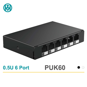 Enmane 0.5U 2 4 6 8 Puerto Uso en el hogar Mini Panel de conexión de red en blanco de montaje en superficie - Product Image 2
