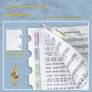 Fermagli musicali multifunzione Design con fibbia a fungo a foglia larga di ricambio per la classificazione dei quaderni di pianoforte - Product Image 5