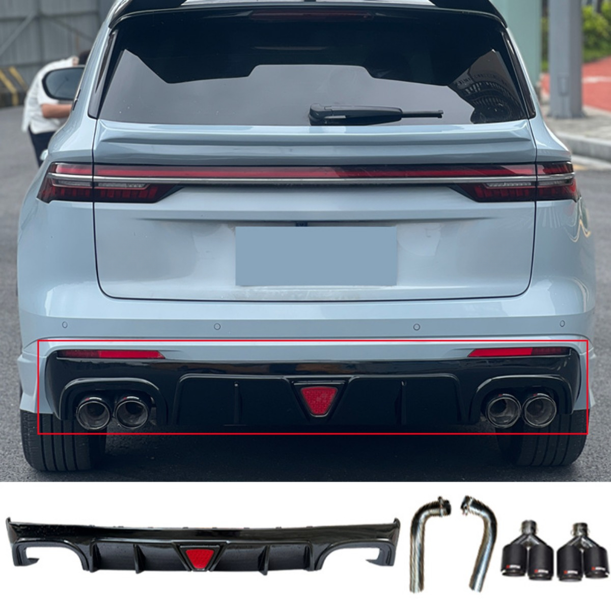 Lámpara triangular-Negro+Cola Garganta-Carbono