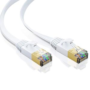 Patch Cord Cat7 Ethernet-Kabel flache Netzwerk-Kabel Computerkabel mit Rj45-Anschlüssen für Router - Product Image 1