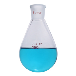 Bình Solanum bình đơn miệng đáy tròn hình Quả lê bình phản ứng thiết bị bay hơi quay bình cao Borosilicate trong suốt - Product Image 1