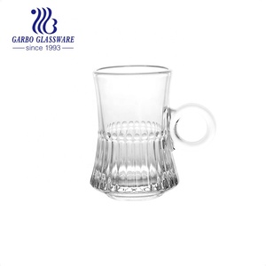 120ml yüksek kaliteli çay içecek bardağı kupalar ev kullanımı için özelleştirilmiş sofra kulplu fincan kazınmış İrlandalı kahve fincanı - Product Image 4