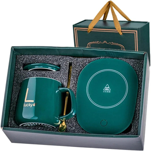 Constant Temperature <strong>Cup</strong> Creative Heating Coffee Mug Warmer Smart Vacuum <strong>Cup</strong> 55 <strong>Explosion</strong> Proof Heater Gift Set for Home Office - Product Image 1