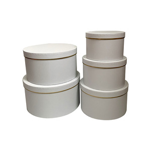 Новинка, Классическая однотонная картонная круглая коробка с 5 цветами - Product Image 3