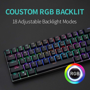 Teclado LED 60% al por mayor tipo C RK 61 teclas mini 2,4 OEM 60% RGB hotswap retroiluminado recargable rk61 Teclado mecánico Gaiming
